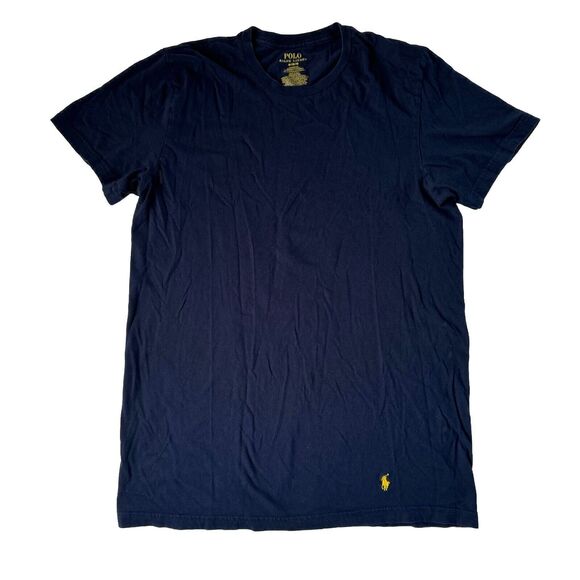 Polo Ralph Lauren T-Shirt Mens Blue w/yellow Pony Classic Fit Medium - Picture 1 of 9